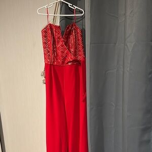 Elegant Red Women's Dress